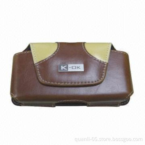 Leather/PU Mobile Phone Case with Magnetic Button, Available in Various Styles